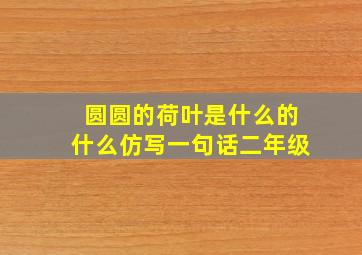 圆圆的荷叶是什么的什么仿写一句话二年级