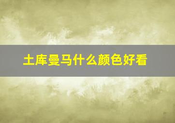 土库曼马什么颜色好看