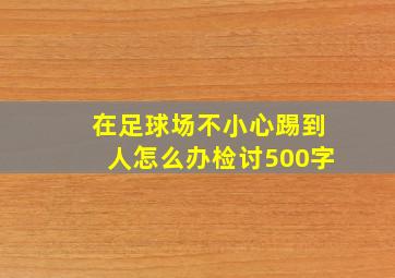 在足球场不小心踢到人怎么办检讨500字