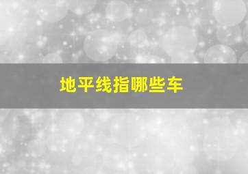 地平线指哪些车