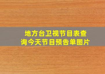 地方台卫视节目表查询今天节目预告单图片