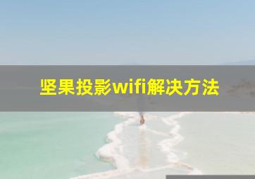 坚果投影wifi解决方法