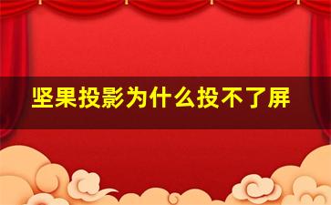 坚果投影为什么投不了屏