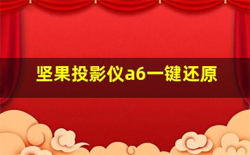 坚果投影仪a6一键还原