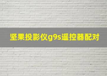 坚果投影仪g9s遥控器配对