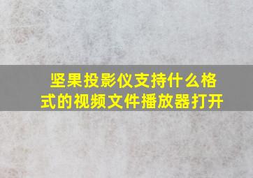 坚果投影仪支持什么格式的视频文件播放器打开