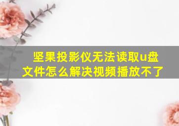 坚果投影仪无法读取u盘文件怎么解决视频播放不了