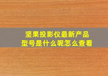 坚果投影仪最新产品型号是什么呢怎么查看