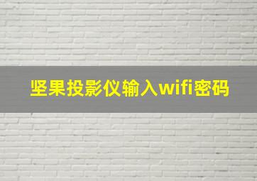 坚果投影仪输入wifi密码