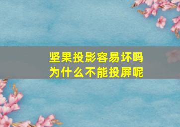 坚果投影容易坏吗为什么不能投屏呢