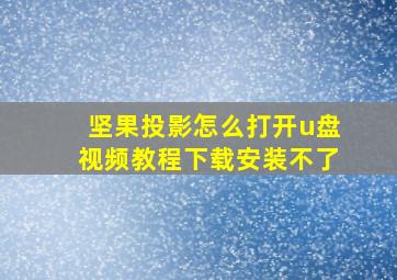 坚果投影怎么打开u盘视频教程下载安装不了