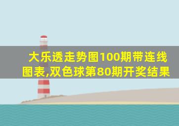 大乐透走势图100期带连线图表,双色球第80期开奖结果