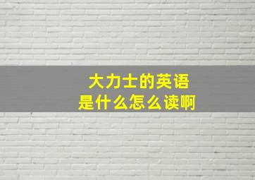 大力士的英语是什么怎么读啊