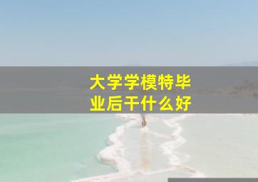 大学学模特毕业后干什么好