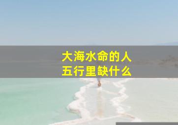 大海水命的人五行里缺什么