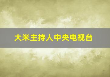 大米主持人中央电视台