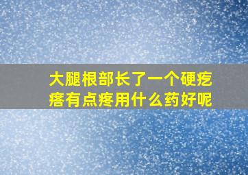 大腿根部长了一个硬疙瘩有点疼用什么药好呢