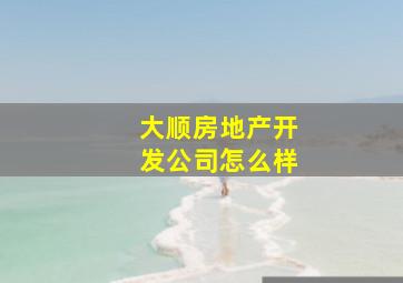 大顺房地产开发公司怎么样