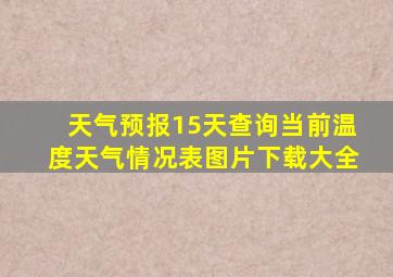 天气预报15天查询当前温度天气情况表图片下载大全