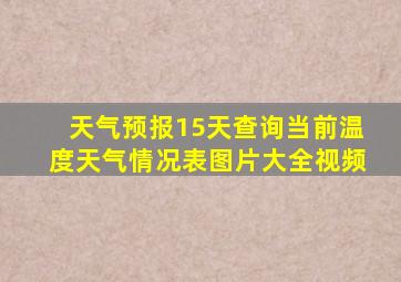 天气预报15天查询当前温度天气情况表图片大全视频