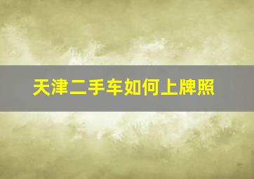 天津二手车如何上牌照