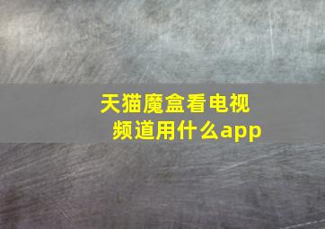 天猫魔盒看电视频道用什么app