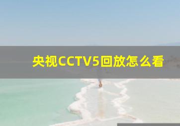 央视CCTV5回放怎么看