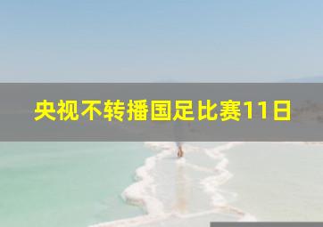 央视不转播国足比赛11日