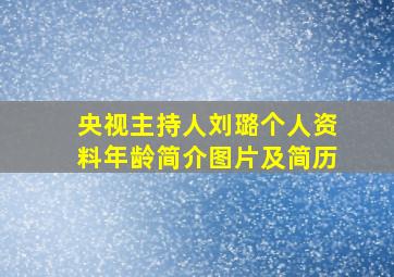 央视主持人刘璐个人资料年龄简介图片及简历