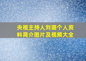 央视主持人刘璐个人资料简介图片及视频大全