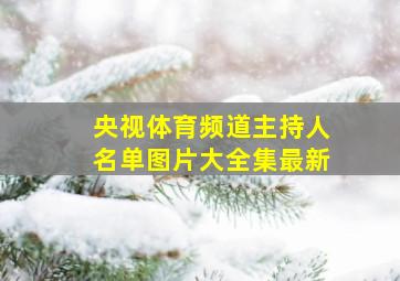 央视体育频道主持人名单图片大全集最新