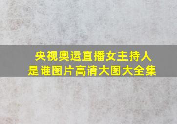 央视奥运直播女主持人是谁图片高清大图大全集