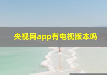 央视网app有电视版本吗