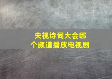 央视诗词大会哪个频道播放电视剧