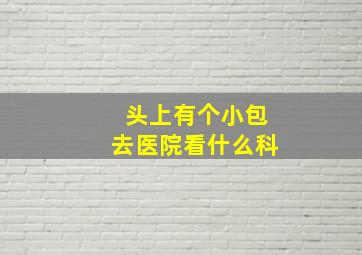 头上有个小包去医院看什么科