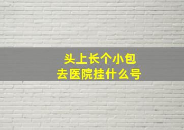 头上长个小包去医院挂什么号