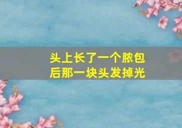 头上长了一个脓包后那一块头发掉光