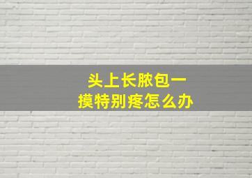 头上长脓包一摸特别疼怎么办