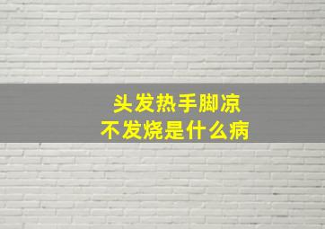 头发热手脚凉不发烧是什么病