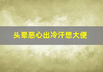 头晕恶心出冷汗想大便