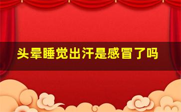 头晕睡觉出汗是感冒了吗