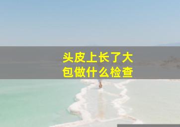 头皮上长了大包做什么检查