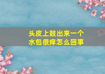 头皮上鼓出来一个水包很痒怎么回事