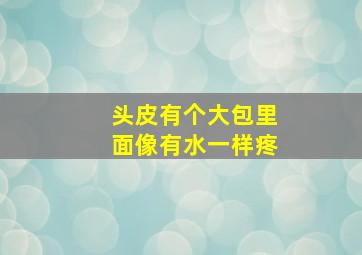 头皮有个大包里面像有水一样疼