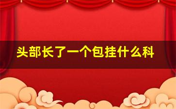 头部长了一个包挂什么科