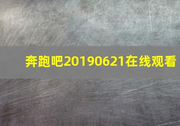 奔跑吧20190621在线观看