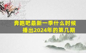 奔跑吧最新一季什么时候播出2024年的第几期