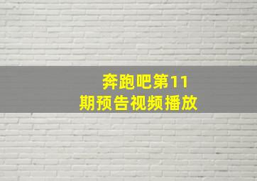 奔跑吧第11期预告视频播放