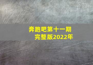 奔跑吧第十一期完整版2022年