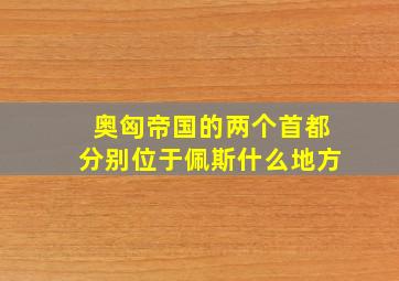 奥匈帝国的两个首都分别位于佩斯什么地方